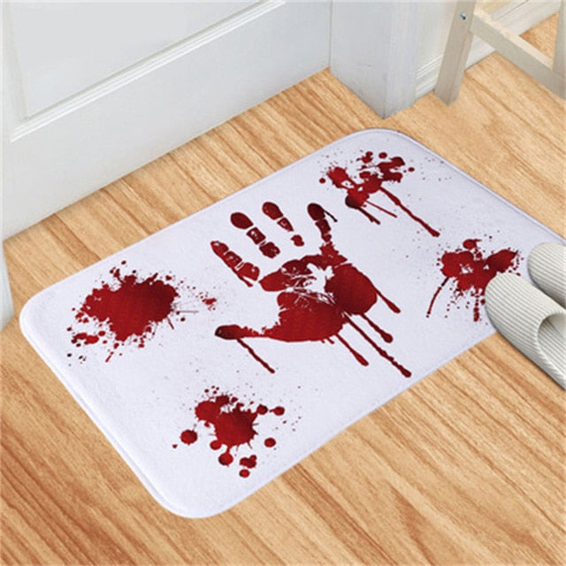 Halloween Blood Footprint Mat