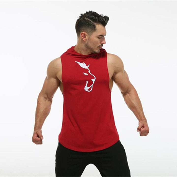Hooded Sleeveless Fitness Vest