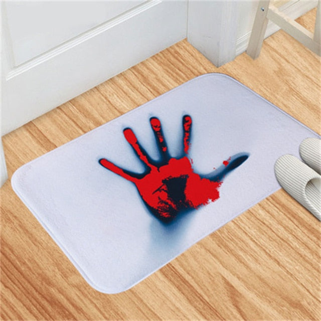 Halloween Blood Footprint Mat