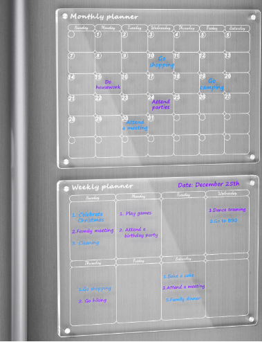 Acrylic Magnetic Calendar