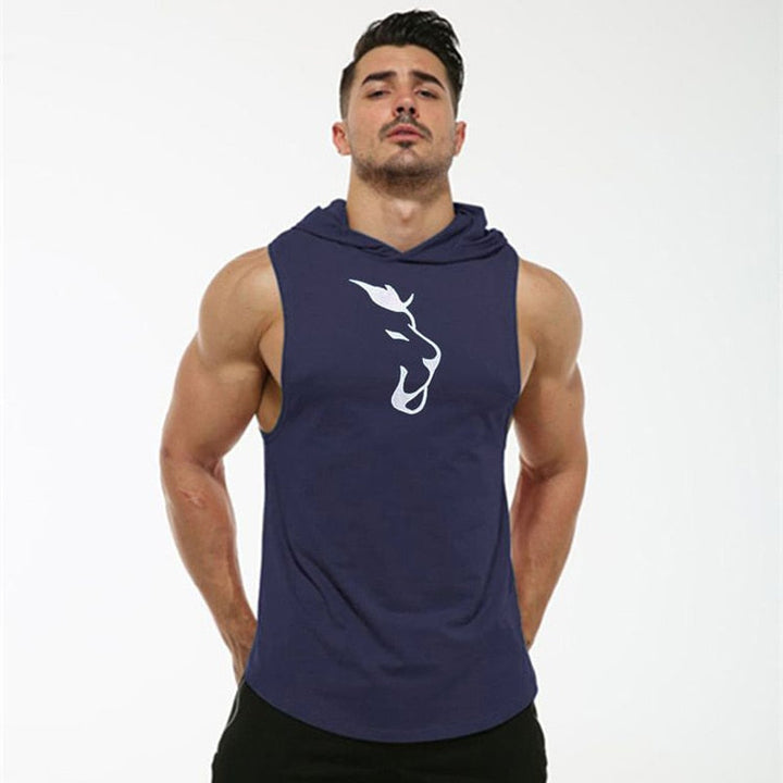 Hooded Sleeveless Fitness Vest
