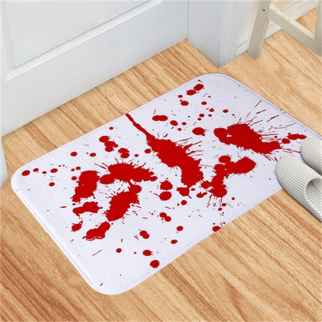 Halloween Blood Footprint Mat