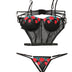Underwire Embroidered Black Temperament Sexy Lingerie