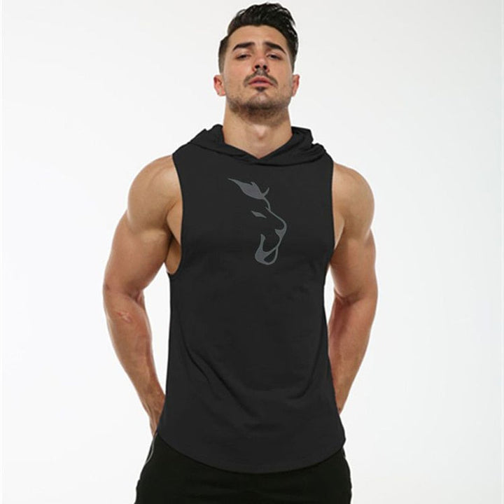 Hooded Sleeveless Fitness Vest