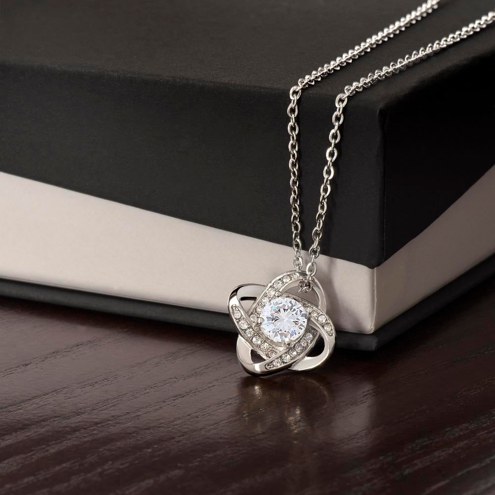 Love Knot Necklace To Mom From Son as he gets married.