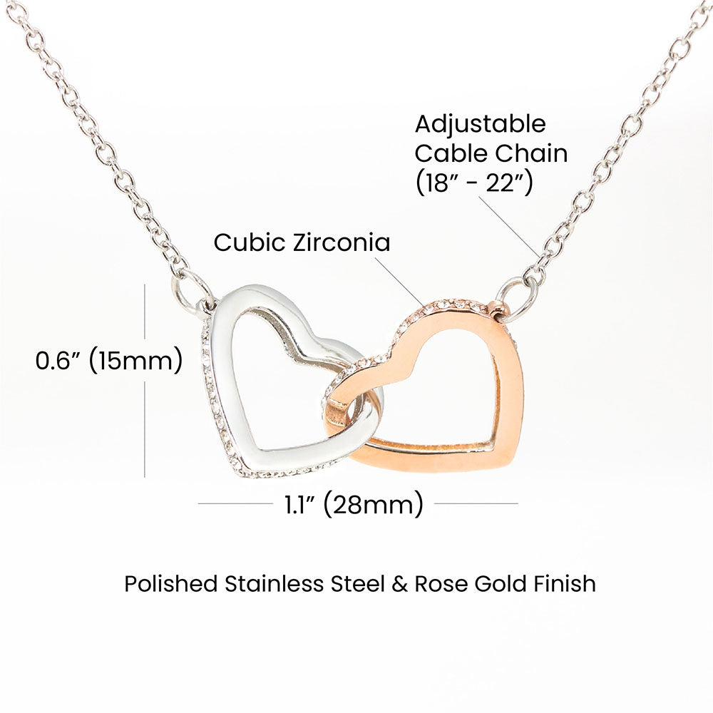 Interlocking Heart Necklace for New Mom