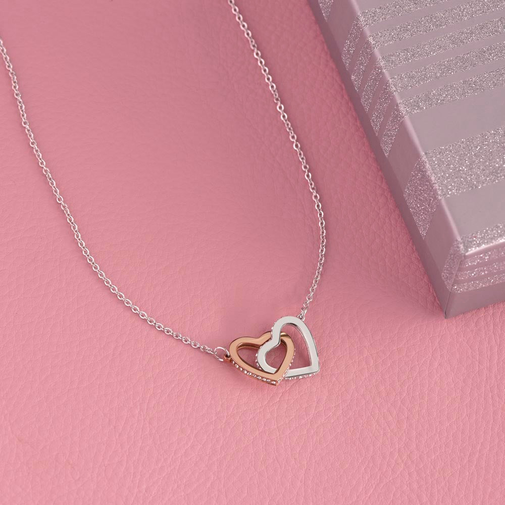 Interlocking Heart Necklace for New Mom