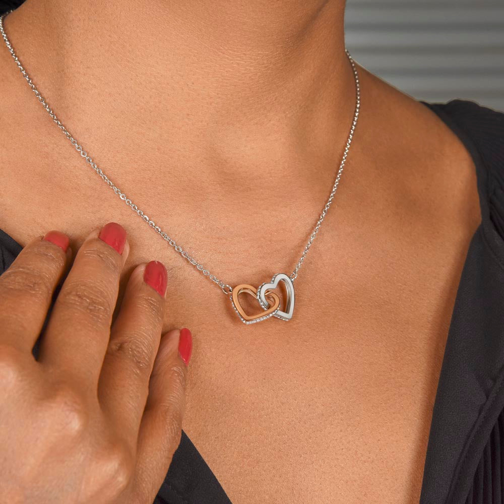 Interlocking Heart Necklace for New Mom