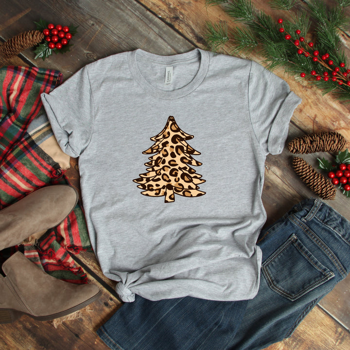 Leopard Christmas Tree Shirt