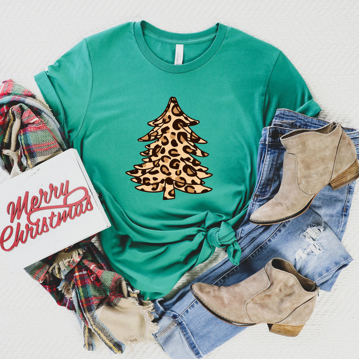 Leopard Christmas Tree Shirt