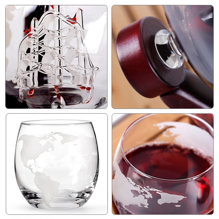 Globe Wine Aerator Glass Set