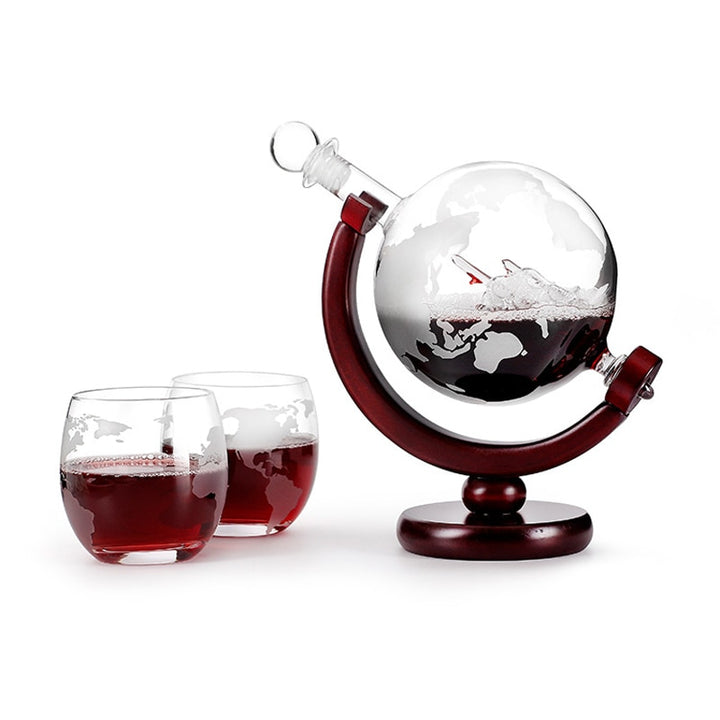 Globe Wine Aerator Glass Set