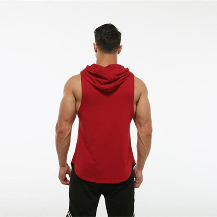 Hooded Sleeveless Fitness Vest