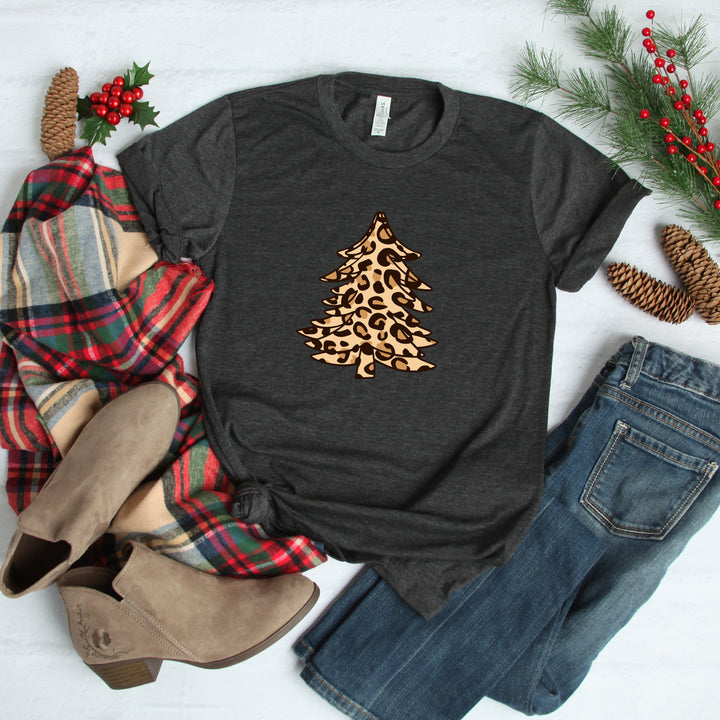 Leopard Christmas Tree Shirt