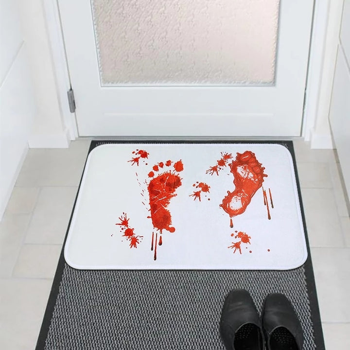 Halloween Blood Footprint Mat