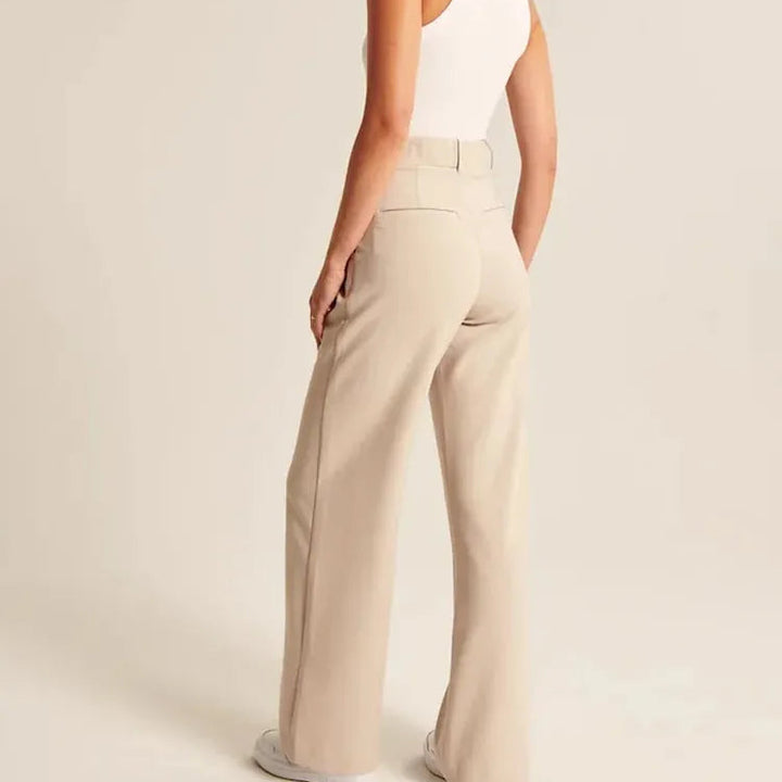 Light Wide-Leg Tailored Pants