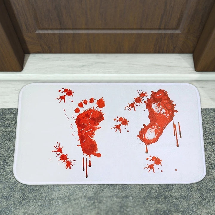 Halloween Blood Footprint Mat