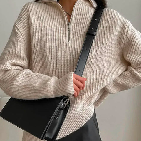 Turtleneck Zipper Sweater